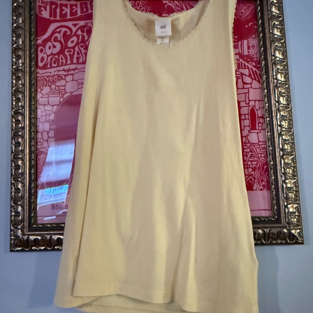 H&M Light Yellow Tank Top